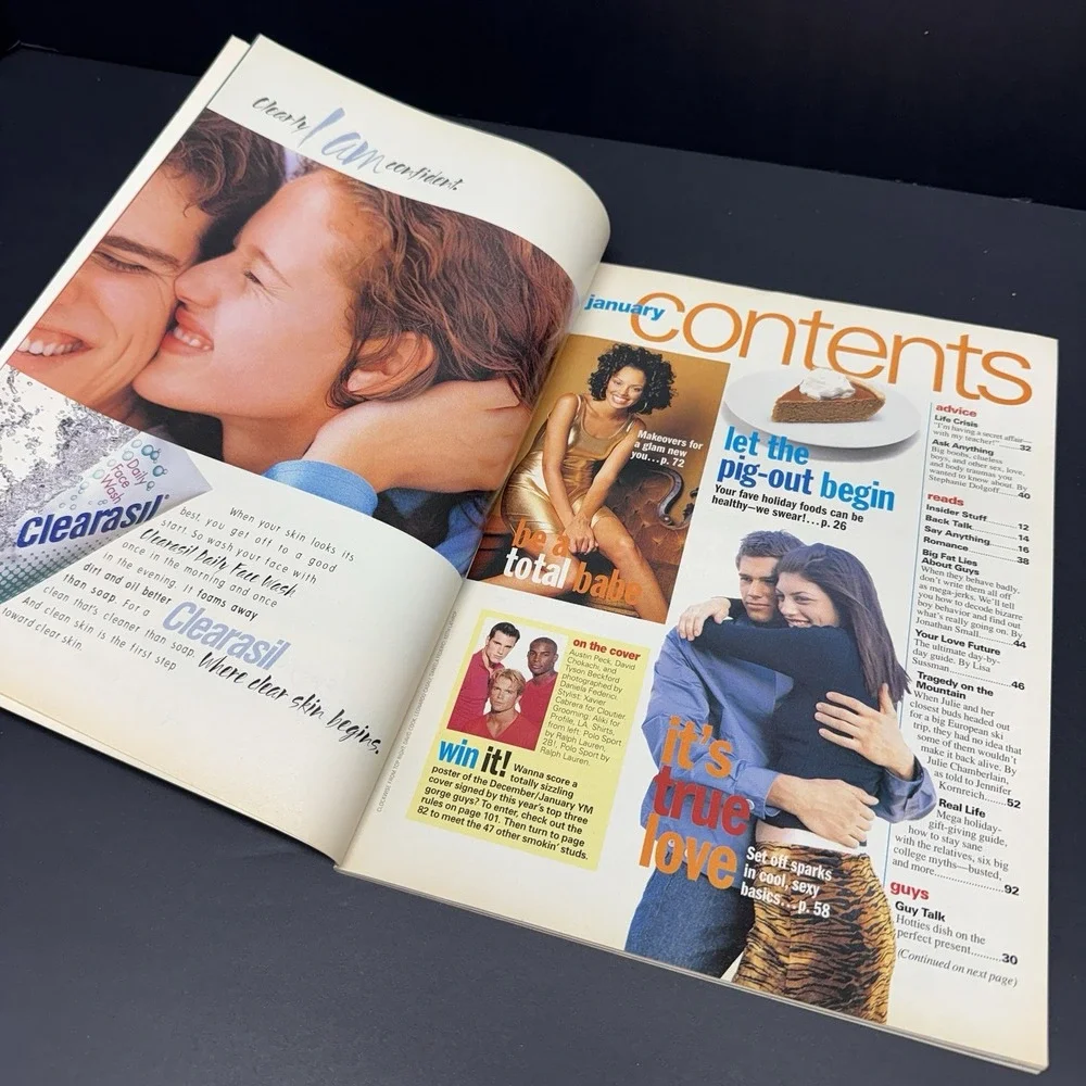 YM Magazine Dec 96 Jan 1997 50 Most Beautiful Guys Young and Modern Models Vtg